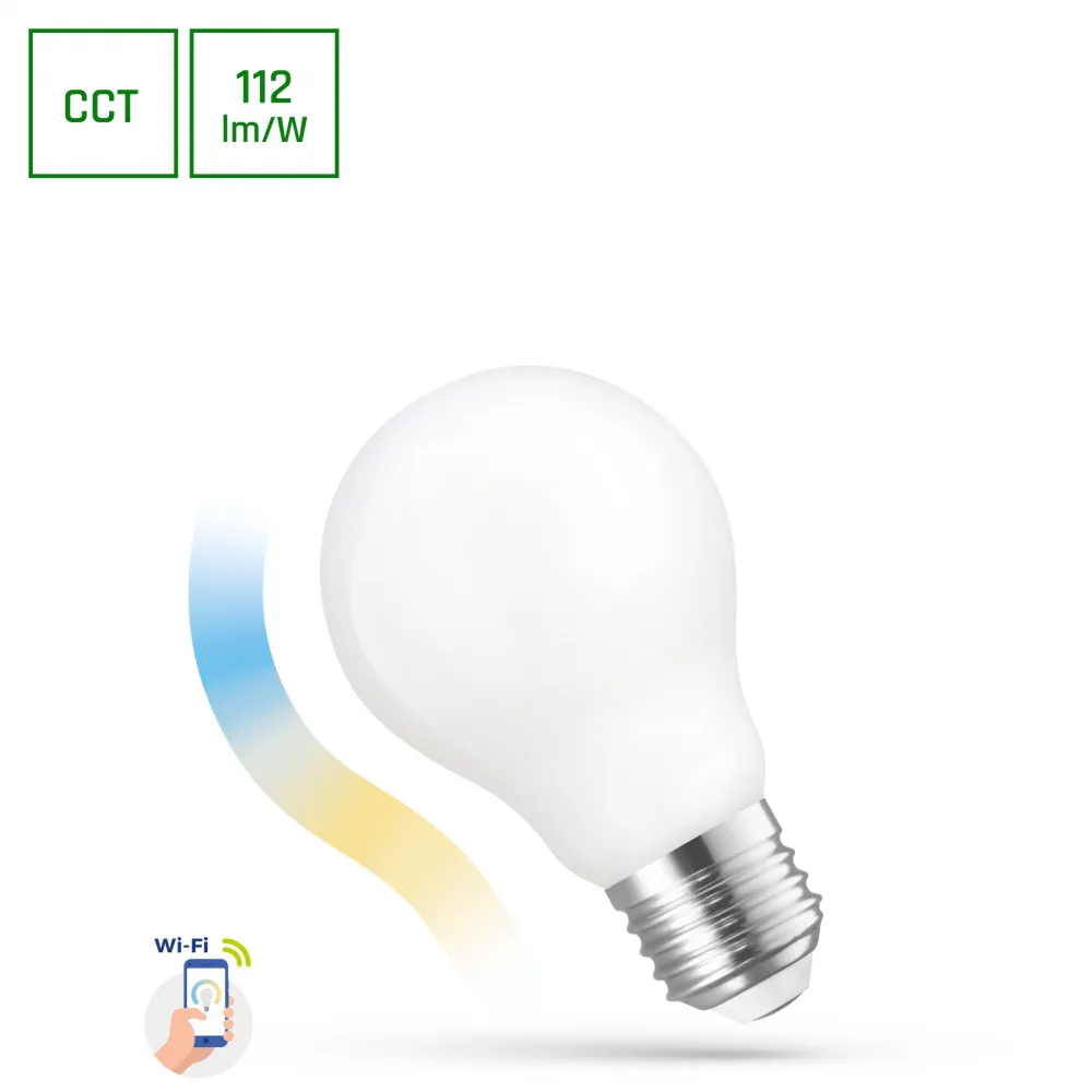 ŻARÓWKA LED KULKA 5W E27 230 MLECZNA ŚCIEMNIALNA WI-FI 2700-6500K 560LM 220ST