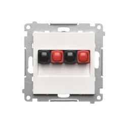 SIMON 55 MODUŁ BIAŁY MAT GNIAZDO GŁOŚNIKOWE HI-FI 2X ZACISKI KLESZCZOWE 2.5MM2