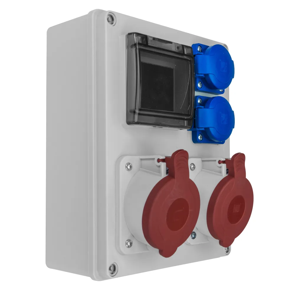 R-BOX 240R 4S ROZDZIELNIA BUDOWLANA 2X 250V 2X 32A/5P IP44 PUSTE OKNO