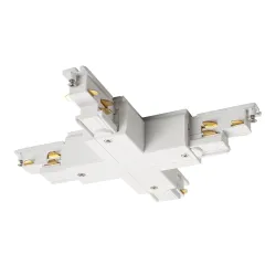 S-TRACK SYSTEM S-TRACK DALI ŁĄCZNIK X Z MOŻLIWOŚCIĄ ZASILANIA, KOLOR BIAŁY