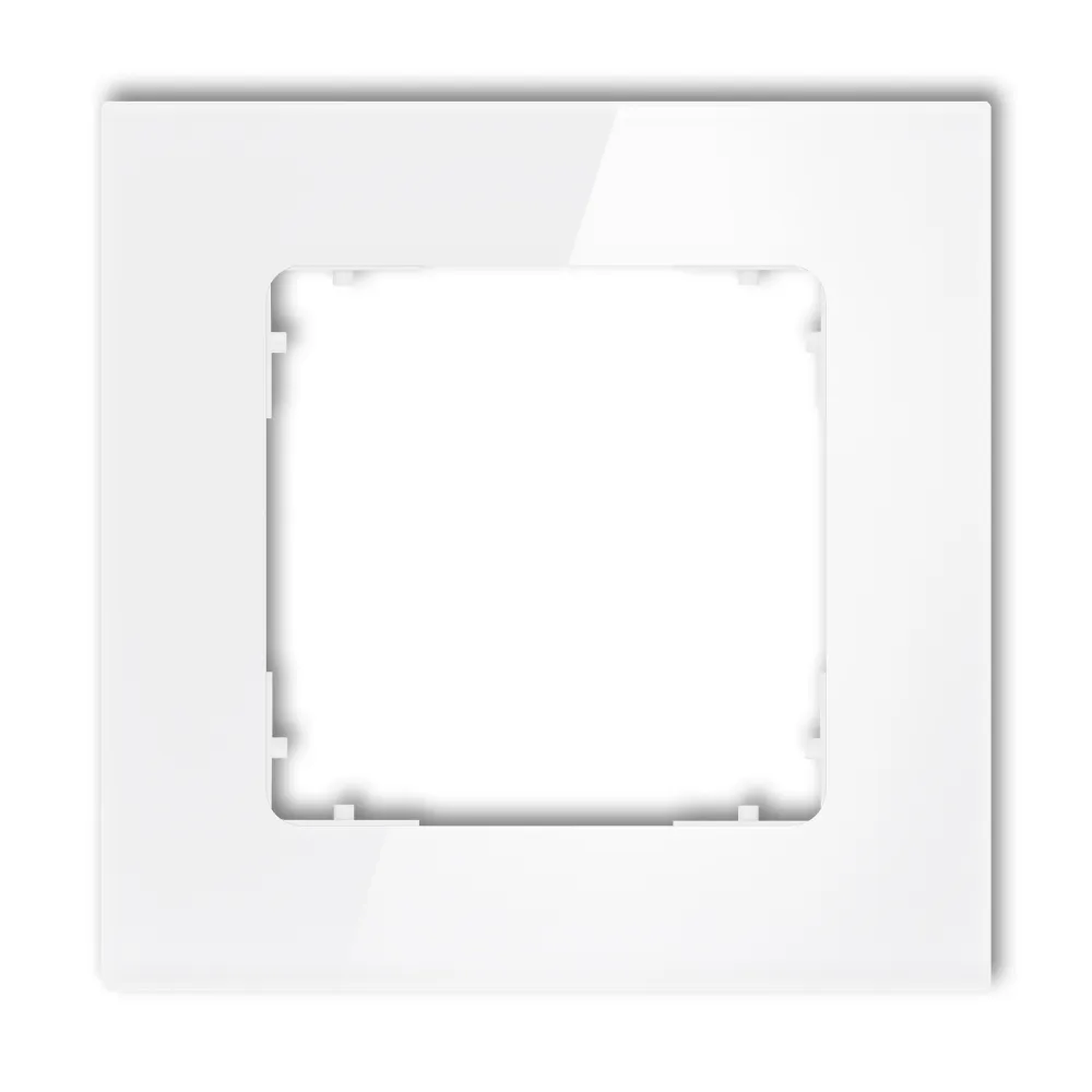ICON BIAŁY/ BIAŁY EFEKT SZKŁA RAMKA KWADRAT 1X