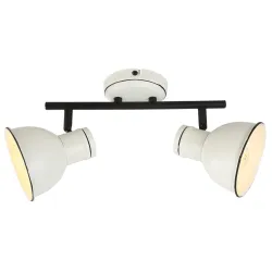 ZUMBA CZARNY/ BIAŁY OPRAWA SUFITOWA SPOT NT 2X E14/ 40W IP20 METAL