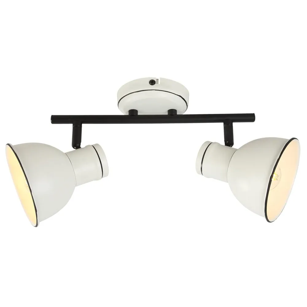 ZUMBA CZARNY/ BIAŁY OPRAWA SUFITOWA SPOT NT 2X E14/ 40W IP20 METAL