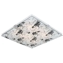 VAGANTE CZARNY/ BIAŁY OPRAWA SUFITOWA PLAFON LED 18W NW 4000K 40X40 IP20 METAL/ SZKŁO