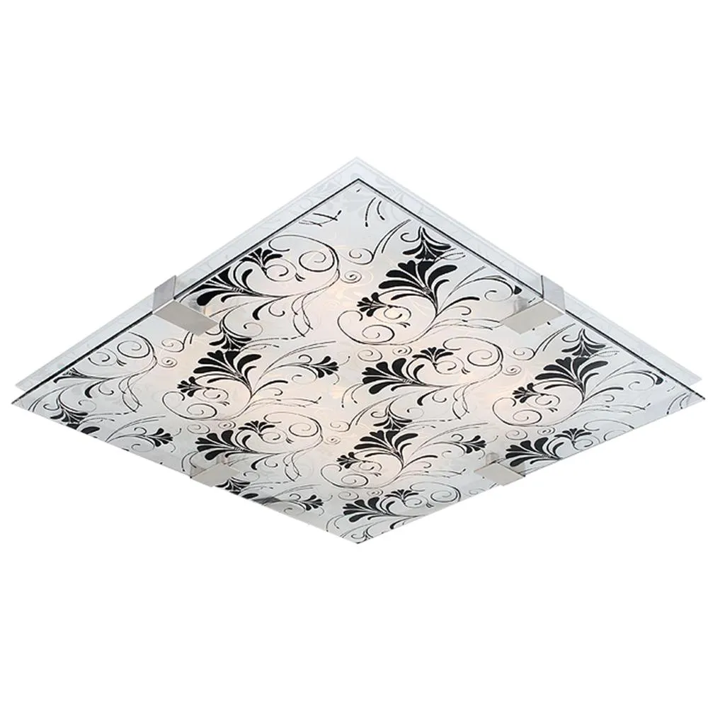 VAGANTE CZARNY/ BIAŁY OPRAWA SUFITOWA PLAFON LED 18W NW 4000K 40X40 IP20 METAL/ SZKŁO