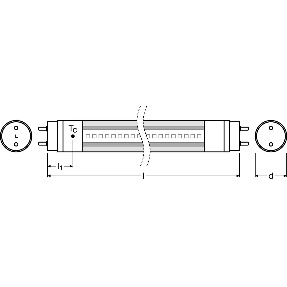 SUBSTITUBE ENTRY EM 8W 865 ŚWIETLÓWKA LINIOWA LED 8W 230V G13 T8 865 CW 6500K 900LM 600MM 360ST