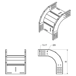 KO 90X60X200 S - OPADAJĄCY ŁUK 90° (1 SZT.)