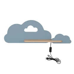 CLOUD NIEBIESKI OPRAWA ŚCIENNA KINKIET NT LED 5W NW 4000K 250LM IP20 Z PRZEWODEM METAL/ DREWNO
