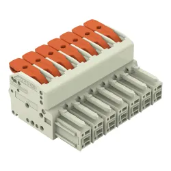 1-PRZEWODOWE GNIAZDO DŹWIGNIA PUSH-IN CAGE CLAMP®, JASNOSZARY