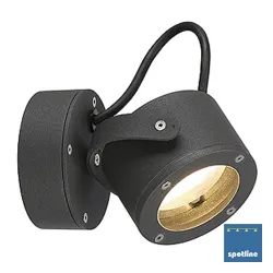 SITRA ANTRACYT OPRAWA ŚCIENNA KINKIET NT 1X GX53/ 9W IP44 ALUMINIUM/ SZKŁO