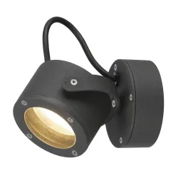 SITRA ANTRACYT OPRAWA ŚCIENNA KINKIET NT 1X GX53/ 9W IP44 ALUMINIUM/ SZKŁO