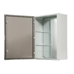 C.1604-P  OBUDOWA PLASTIKOWA NT 711X511X253.5 IP65 IK10 DRZWI TRANSPARENTNE Z PŁYTĄ SZARY