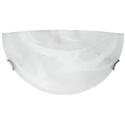 LUNAR SZARY/ BIAŁY OPRAWA SUFITOWA PLAFON 1/2 1X E27/ 60W IP20 METAL/ SZKŁO