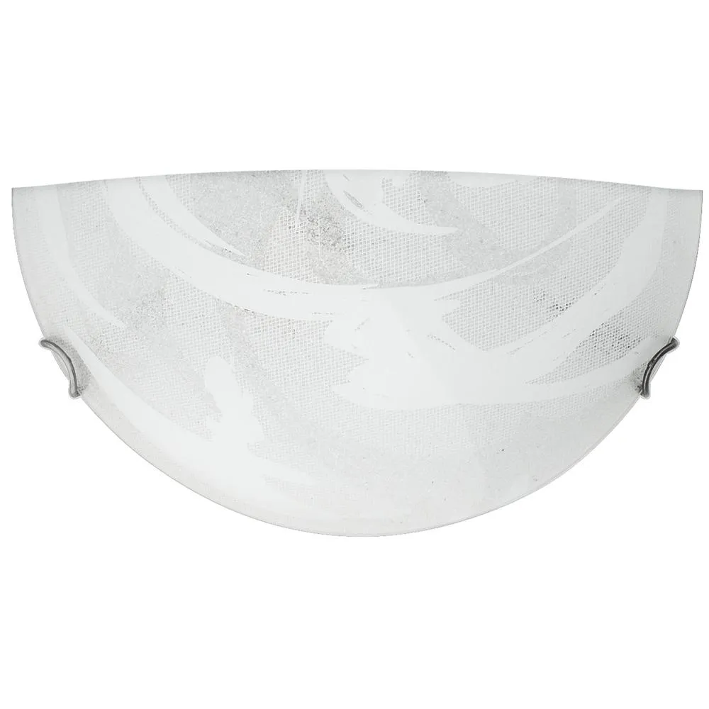 LUNAR SZARY/ BIAŁY OPRAWA SUFITOWA PLAFON 1/2 1X E27/ 60W IP20 METAL/ SZKŁO