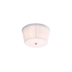 CAMEA BIAŁY OPRAWA SUFITOWA PLAFON 3X G9/ 40W + LED 3W IP200 METAL/ TKANINA