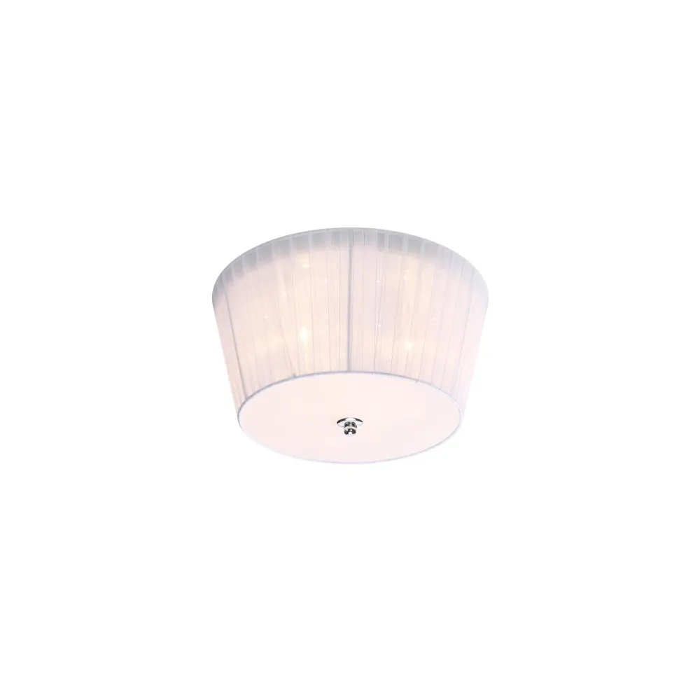 CAMEA BIAŁY OPRAWA SUFITOWA PLAFON 3X G9/ 40W + LED 3W IP200 METAL/ TKANINA