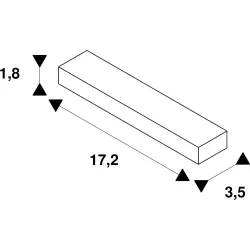 TRACK SYSTEM ŁĄCZNIK WZDŁUŻNY, DO 1-FAZOWEJ SZYNY WYSOKONAPIĘCIOWEJ NATYNKOWEJ, KOLOR SREBRNOSZARY,