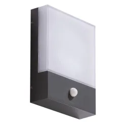 CIVITA CIEMNOSZARY OPRAWA ŚCIENNA KINKIET LED 12W WW 3000K 800LM IP54 METAL/ PVC