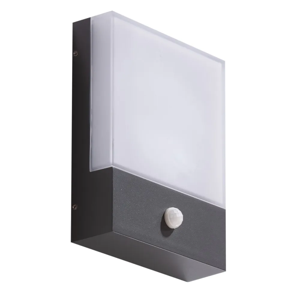 CIVITA CIEMNOSZARY OPRAWA ŚCIENNA KINKIET LED 12W WW 3000K 800LM IP54 METAL/ PVC