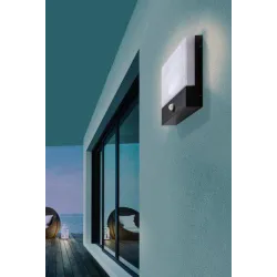 CIVITA CIEMNOSZARY OPRAWA ŚCIENNA KINKIET LED 12W WW 3000K 800LM IP54 METAL/ PVC
