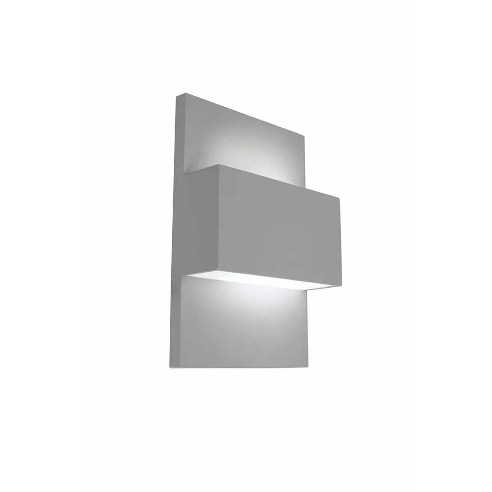GENEVE ALUMINIUM OPRAWA ŚCIENNA KINKIET LED 2X 8.3W WW 3000K 609LM IP65 EEI C AL/ PC