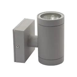 BART EL-135 SZARY OPRAWA ŚCIENNA KINKIET ELEWACYJNY 1X GU10/ 35W IP54 ALUMINIUM/ SZKŁO HARTOWANE