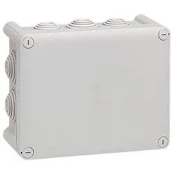 PLEXO PUSZKA INSTALACYJNA NT 155X100X74 IP55 IK07 10 PRZEPUSTÓW SZARY