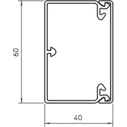 WDK40060GR KANAŁ WDK 40X60 SZARY