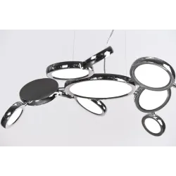 SATELLITE BIAŁY/ CHROM OPRAWA WISZĄCA 11 LED 106W WW 3000K 3779LM IP20 ALUMINIUM/ PVC