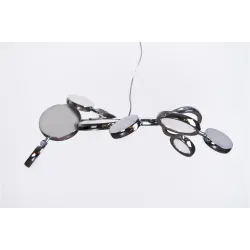 SATELLITE BIAŁY/ CHROM OPRAWA WISZĄCA 11 LED 106W WW 3000K 3779LM IP20 ALUMINIUM/ PVC
