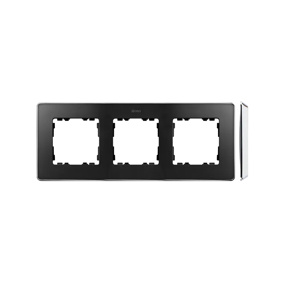 SIMON 82 DETAIL SELECT GRAFIT METAL / PODSTAWA CHROM RAMKA 3X