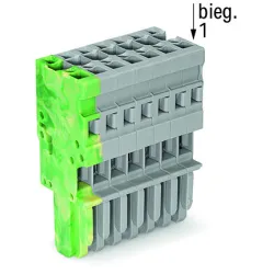 1-PRZEWODOWE GNIAZDO CAGE CLAMP®, SZARY/ŻÓŁTO-ZIELONY
