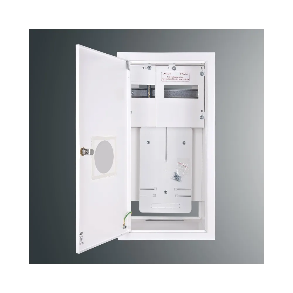 RW-12NNT3F+11SO ROZDZIELNIA METALOWA LICZNIKOWA PT 3F 11M 575X285X220 IP30 DRZWI ZAMEK/SZYBA BIAŁY