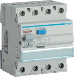 CEC463J 63A/ 100MA/AC WYŁĄCZNIK RÓŻNICOWY 63A 3P+N 4M 100MA AC 6KA