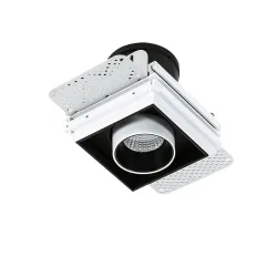 NOVUM TRIMLESS SINGLE BIAŁY/ CZARNY OPRAWA SUFITOWA PT LED 12W WW 3000K 810LM IP20 ALUMINIUM