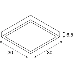 AINOS BIAŁY OPRAWA SUFITOWA/ ŚCIENNA PLAFON NT LED 17W 3000K/ 4000K 1300LM IP65 ALUMINIUM/ TWORZYWO