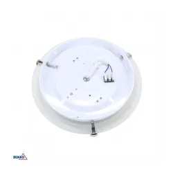 TAZAN BIAŁY OPRAWA SUFITOWA PLAFON 2X E27 40W IP20 IK02 + CZUJNIK RUCHU FI300 120ST STAL/ SZKŁO