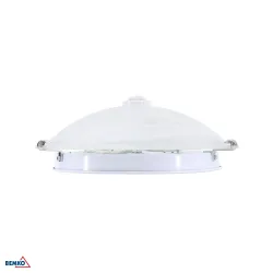 TAZAN BIAŁY OPRAWA SUFITOWA PLAFON 2X E27 40W IP20 IK02 + CZUJNIK RUCHU FI300 120ST STAL/ SZKŁO