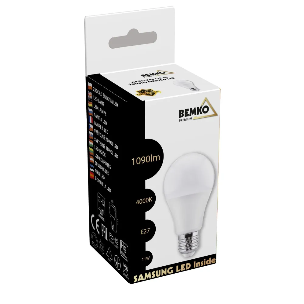 ŻARÓWKA LED SAMSUNG INSIDE 11W E27 MATOWA 840 NW 4000K 1090LM 220ST