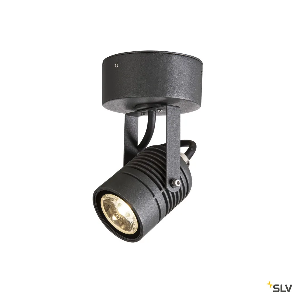 LED SP ANTRACYT OPRAWA ŚCIENNA FASADOWA NT LED 6W WW 3000K 400LM IP55 ALUMINIUM/ SZKŁO