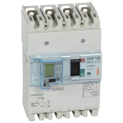 DPX3 160 WYŁĄCZNIK MOCY 63A 4P 25KA 400V AC ZACISKI ŚRUBOWE Z BLOKIEM RÓŻNICOWYM
