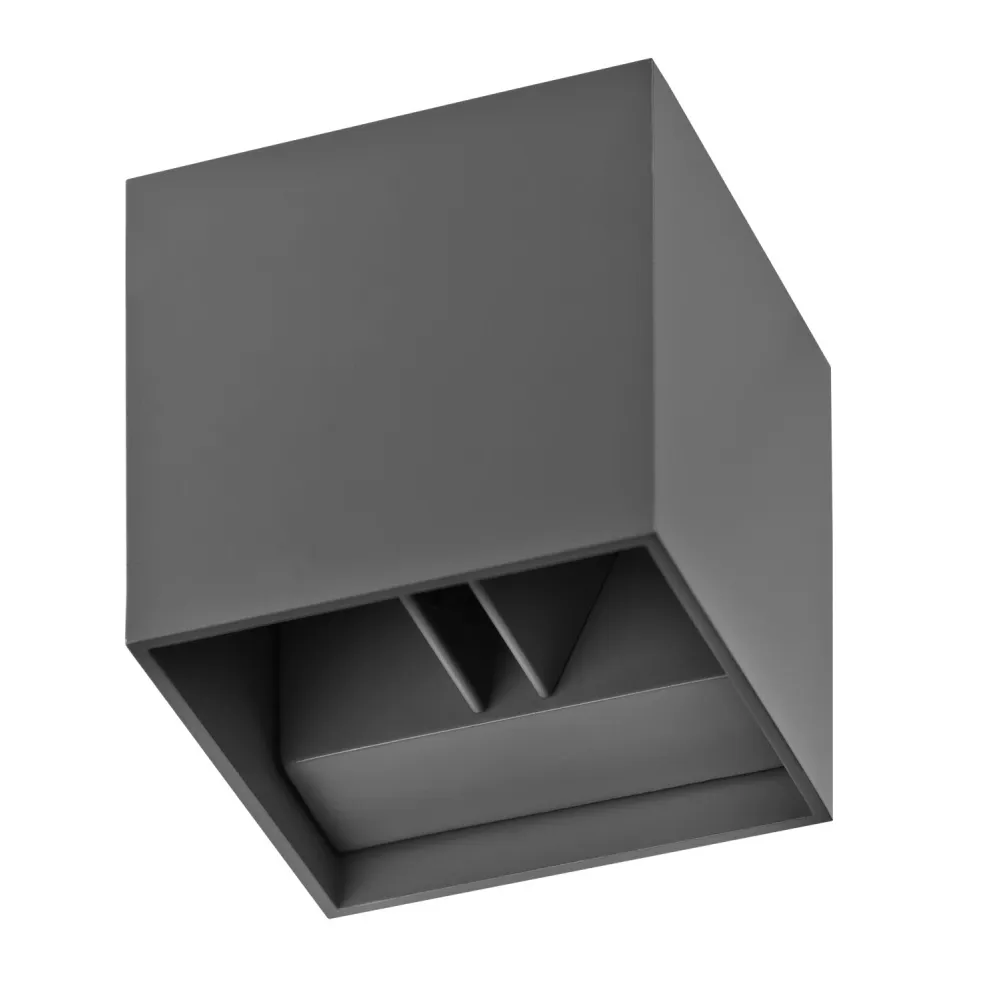 GAMBINO GRAFITOWY OPRAWA ŚCIENNA KINKIET LED 6W WW 3000K 320LM IP54 ALUMINIUM