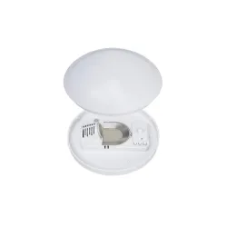 WL-E27S BIAŁY OPRAWA PLAFON OKRĄGŁY 1X E27 230V/ 25W 230V FI275 IP44 TWORZYWO PMMA CZUJNIK RUCHU HF