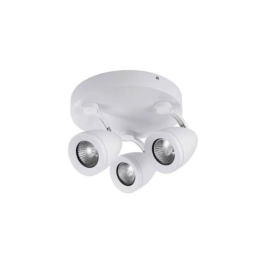 ALBICO BIAŁY PIASKOWY OPRAWA SUFITOWA SPOT NT 3X GU10/ 35W IP20 ALUMINIUM