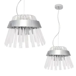 ROYAL CHROM OPRAWA WISZĄCA 4X E14/ 40W IP20 METAL/ KRYSZTAŁ