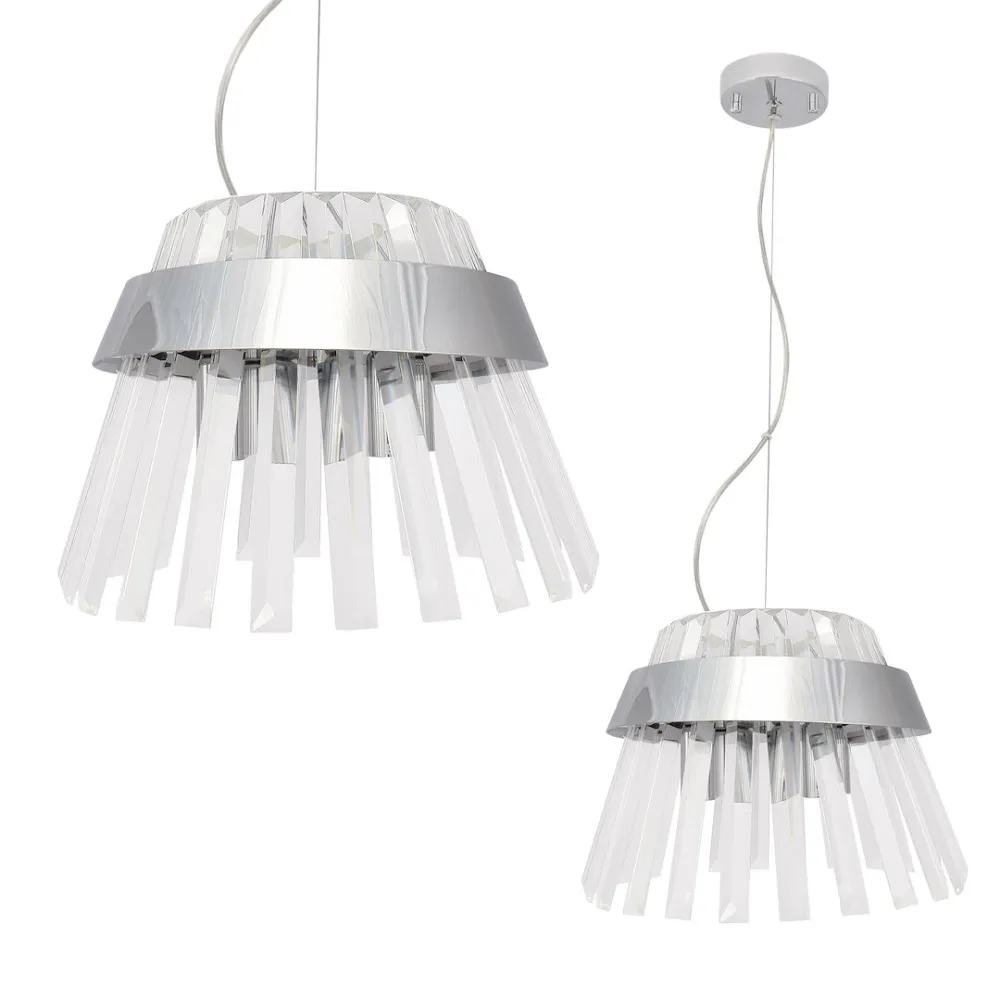 ROYAL CHROM OPRAWA WISZĄCA 4X E14/ 40W IP20 METAL/ KRYSZTAŁ
