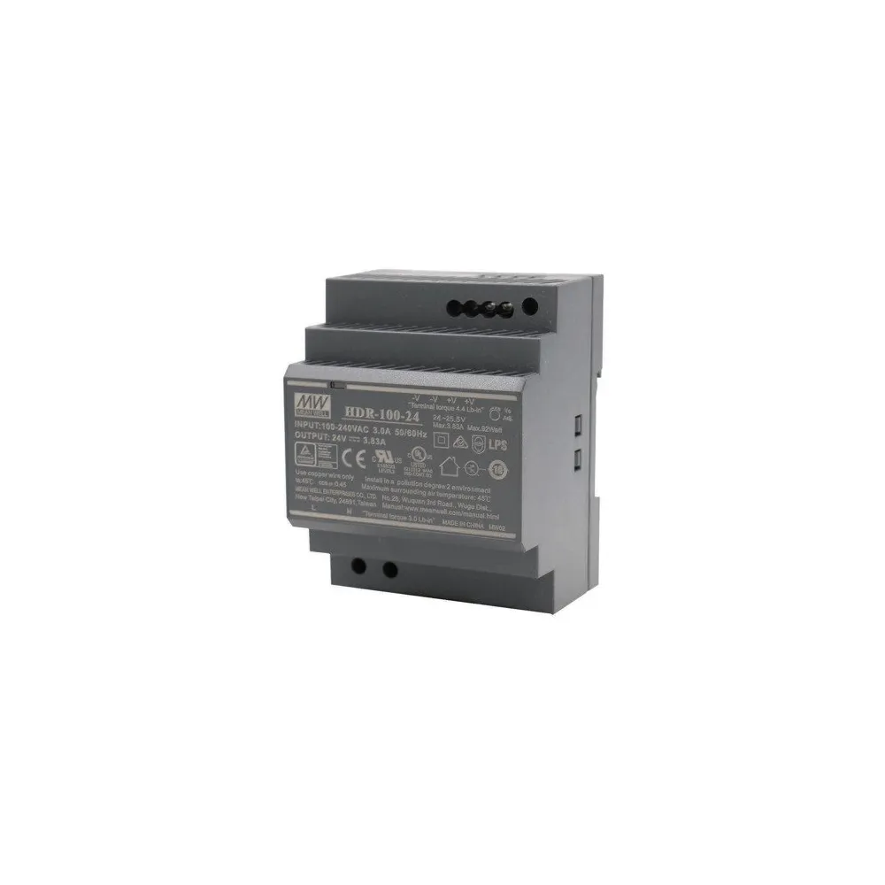 HDR ZASILACZ NA SZYNĘ DIN  92W 3.83A 85-264V AC - 120-370V DC / 24V DC 4M