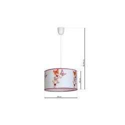 BUTTERFLIES MULTIKOLOR OPRAWA WISZĄCA 1X E27/ 60W IP20 METAL/ TWORZYWO
