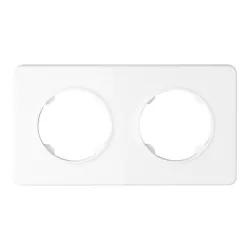 OVAL BIAŁY RAMKA PODWÓJNA PLASTIKOWA OVAL