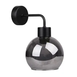LADY CZARNY OPRAWA ŚCIENNA KINKIET NT 1X E14/ 40W IP20 METAL/ SZKŁO